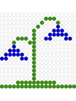 Kralenplank Blauwe klokjes