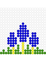 Kralenplank Blauwe druifjes