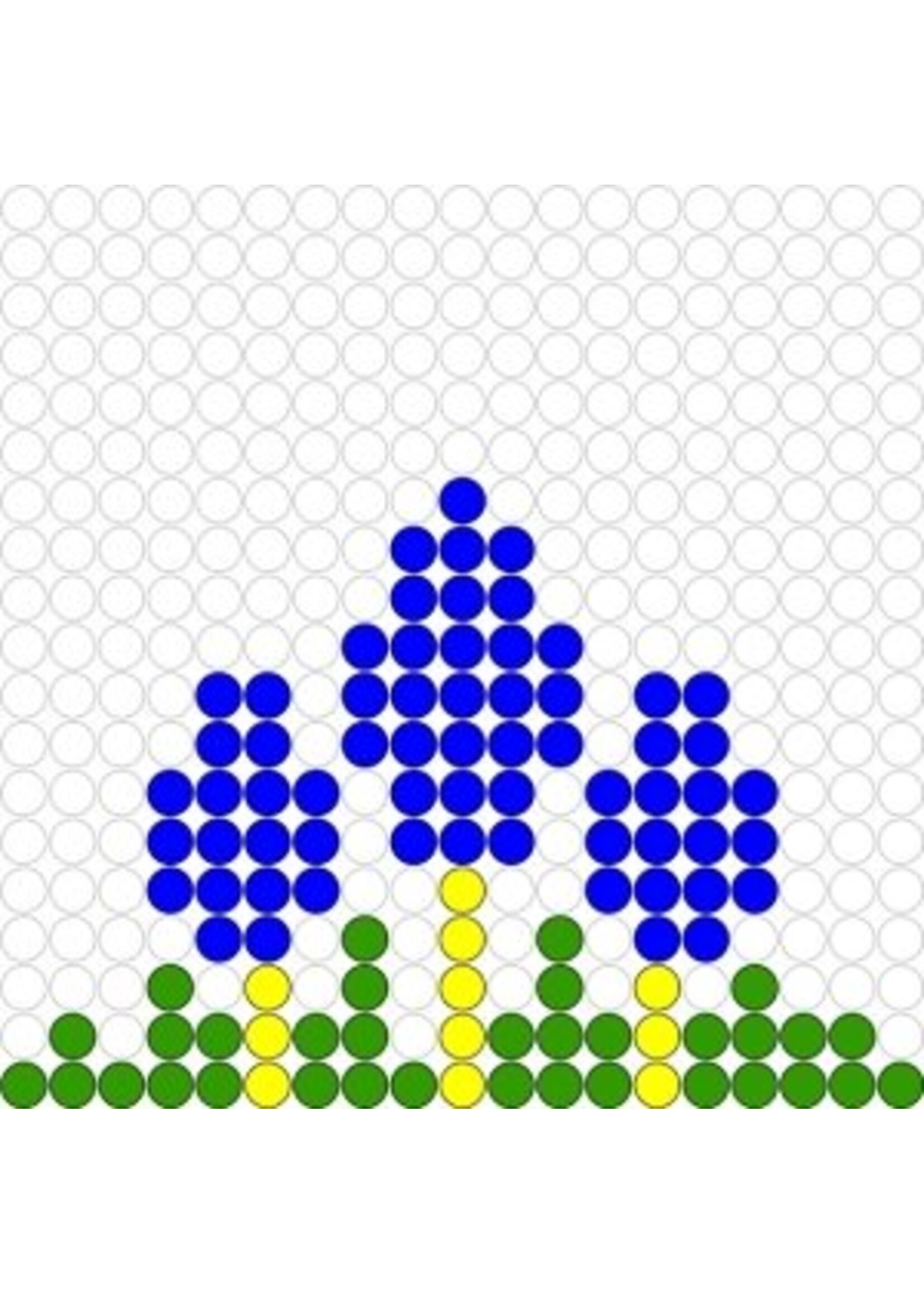 Kralenplank Blauwe druifjes