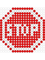 Kralenplank Verkeersbord stoppen