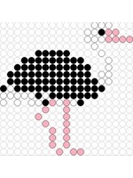 Kralenplank Struisvogel