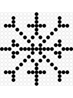 Kralenplank Sneeuwvlok 1