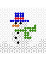 Kralenplank Sneeuwpop 2