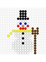 Kralenplank Sneeuwpop 1