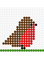 Kralenplank Roodborstje