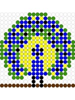 Kralenplank Pauw