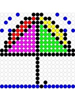 Kralenplank Parapluregen