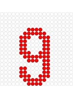 Kralenplank Cijfer 9