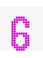 Kralenplank Cijfer 6