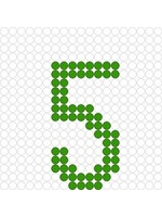 Kralenplank Cijfer 5