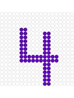 Kralenplank Cijfer 4