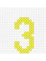 Kralenplank Cijfer 3