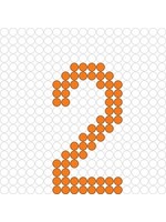 Kralenplank Cijfer 2