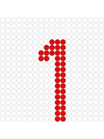 Kralenplank Cijfer 1