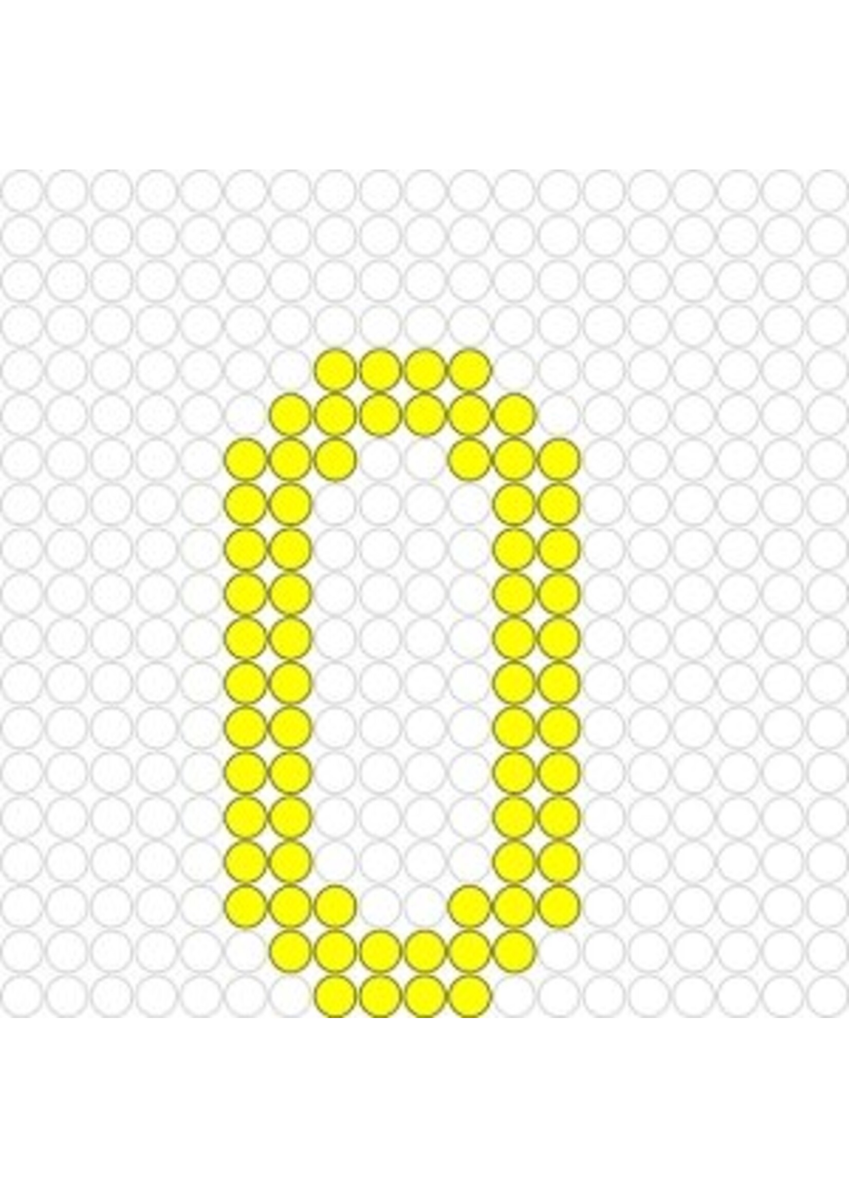 Kralenplank Cijfer 0