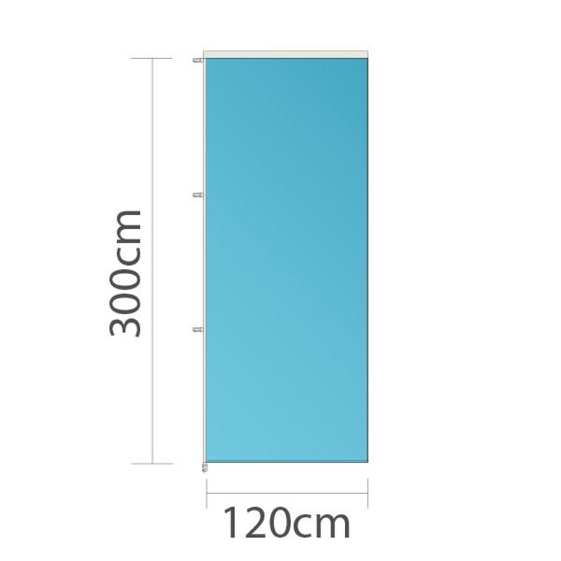 Banier, full colour bedrukt, 120x300cm