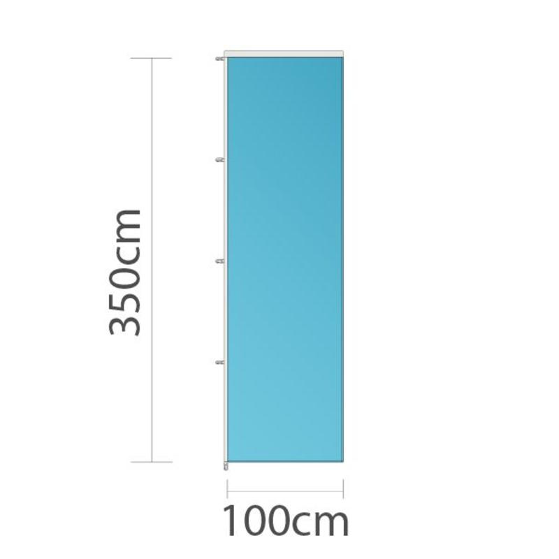 Banier, full colour bedrukt, 100x350cm