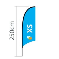 Beachvlag Concave XS - 60x186cm