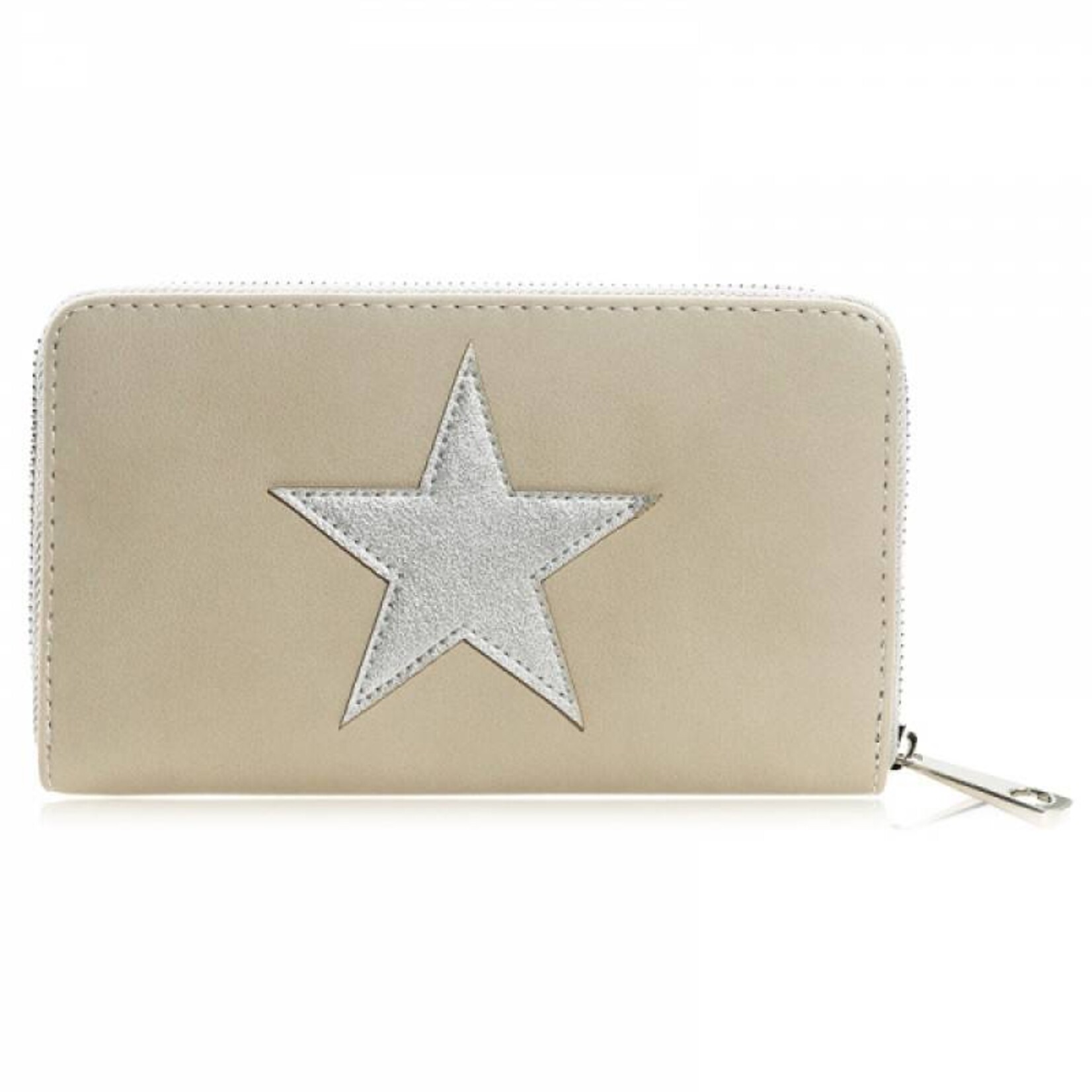 Portemonnee Star beige met zilveren ster