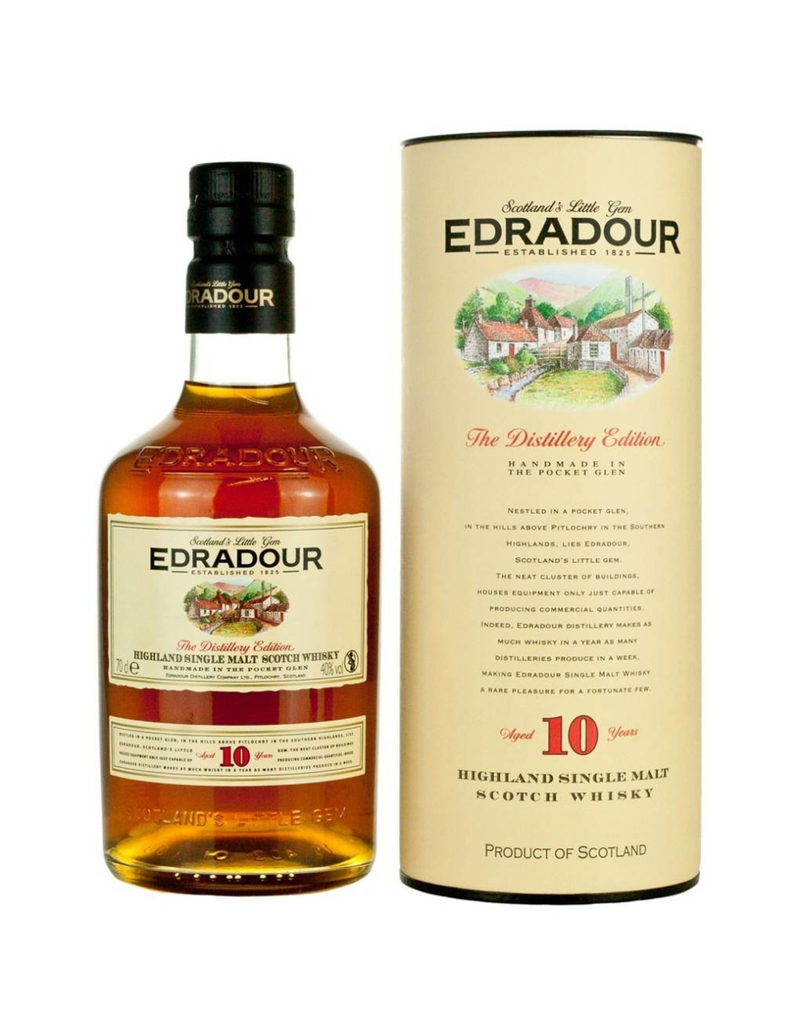 Edradour 10 Years 70cl. 40%, Highland Single Malt