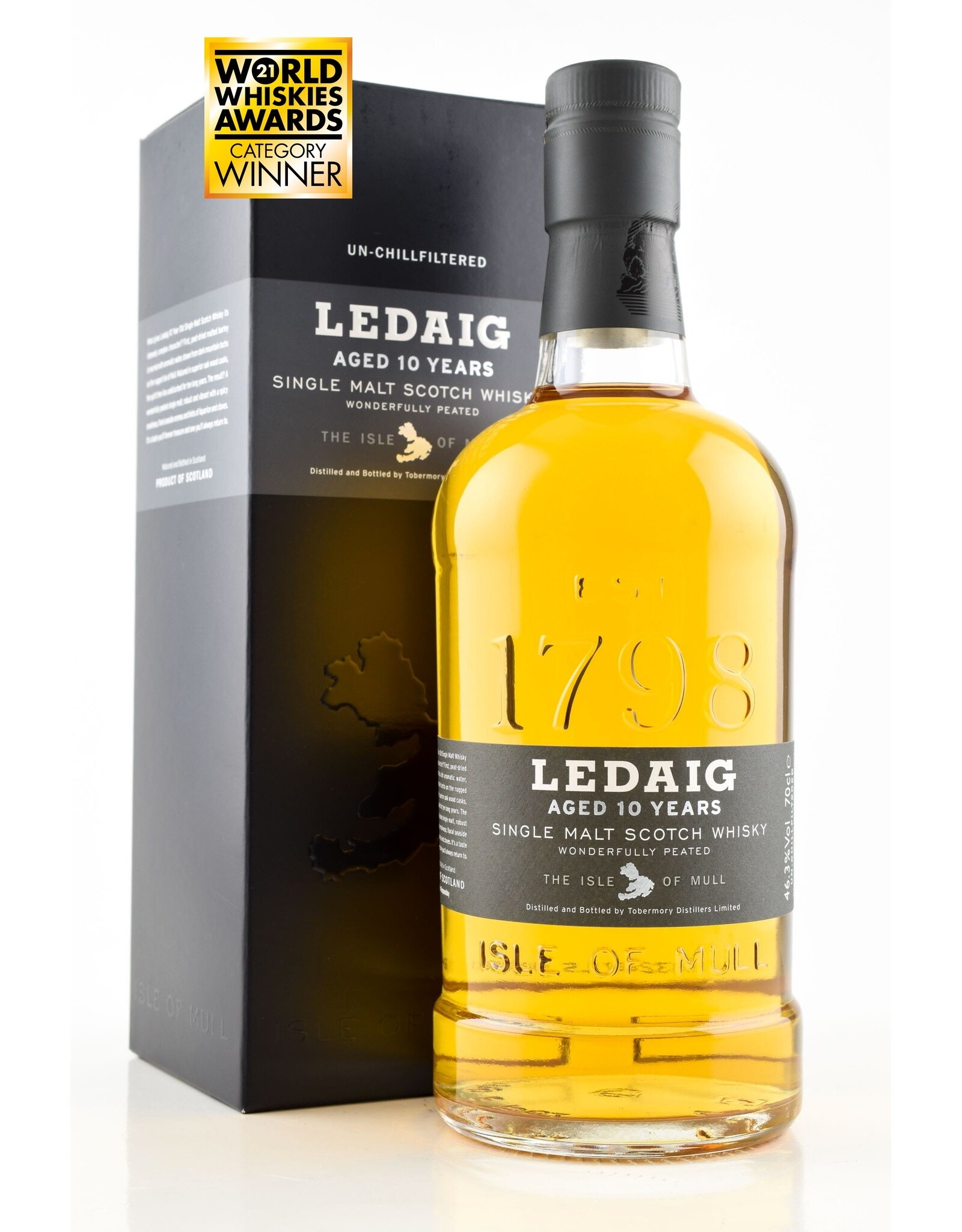 Tobermory Ledaig 10 years 70cl. 46,3%, Isle of Mull