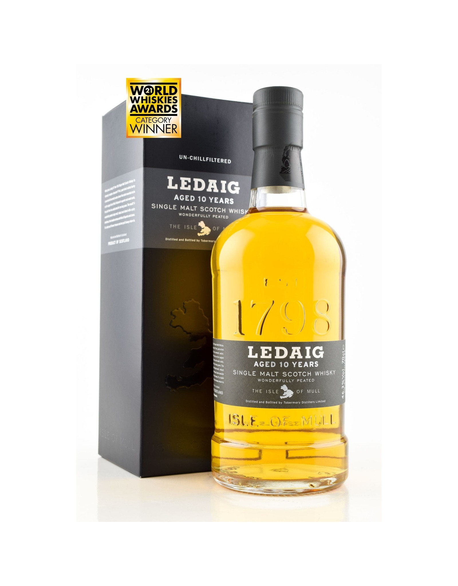 Tobermory Ledaig 10 years 70cl. 46,3%, Isle of Mull