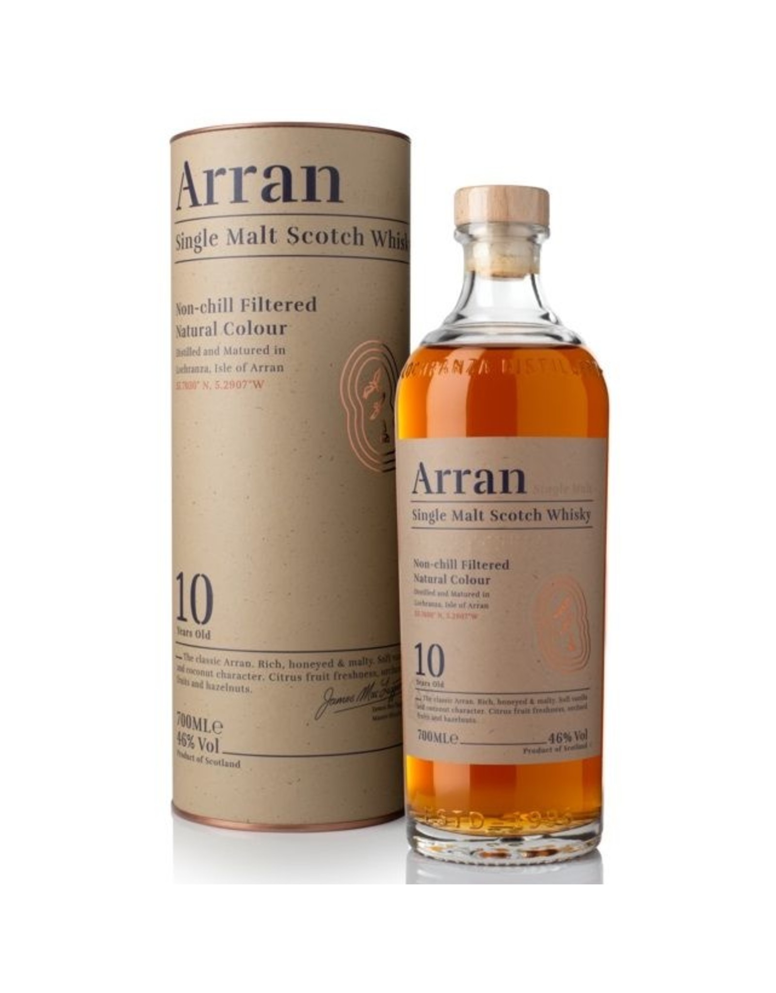 Arran 10 Years 70cl. 46%, Single Malt Scotch Whisky