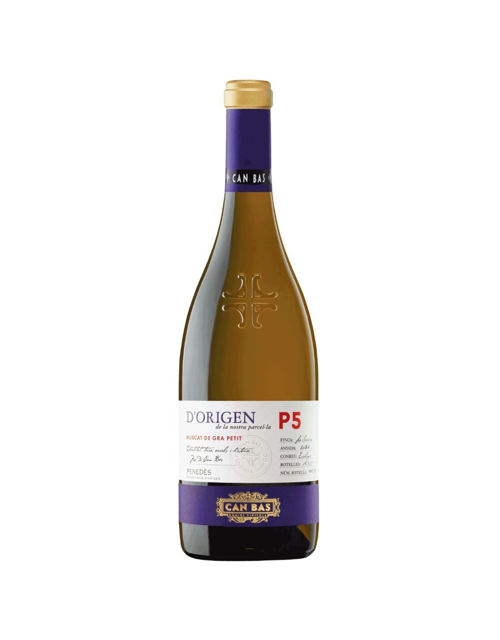 Can Bas D'Origen P5 Muscat de Gra Petit 2021,  D.O. Penedès, Spanje