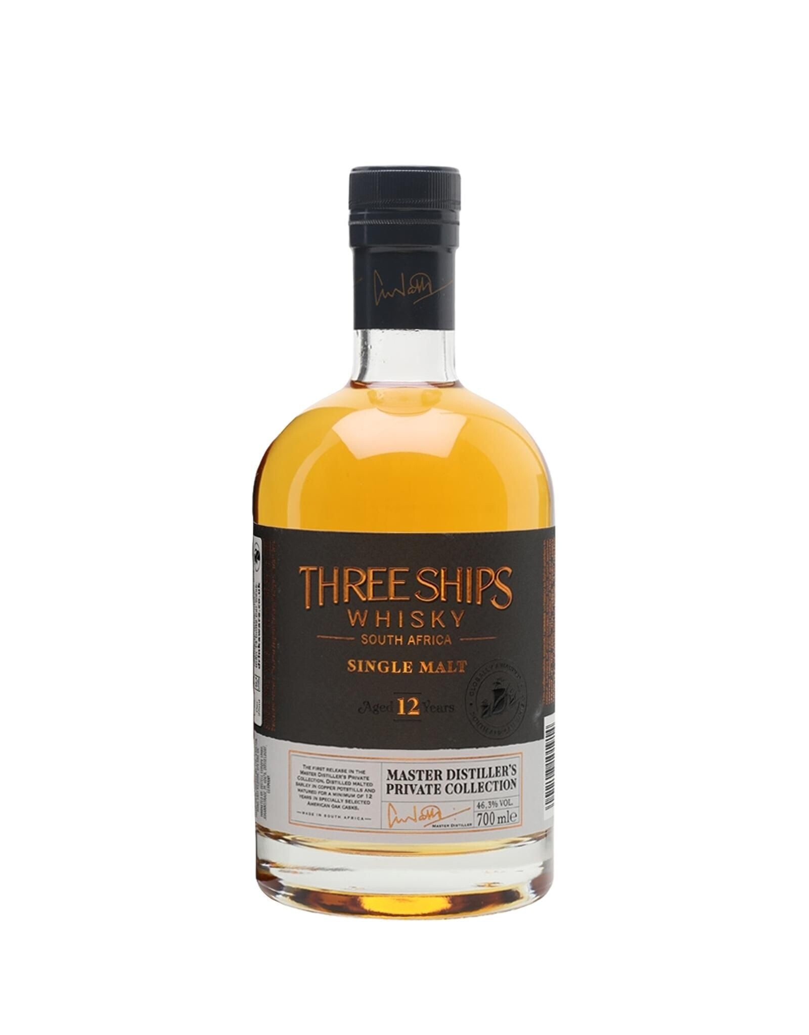 Three Ships 70cl. 46,3%, South African Single Malt Whisky, Western Cape
