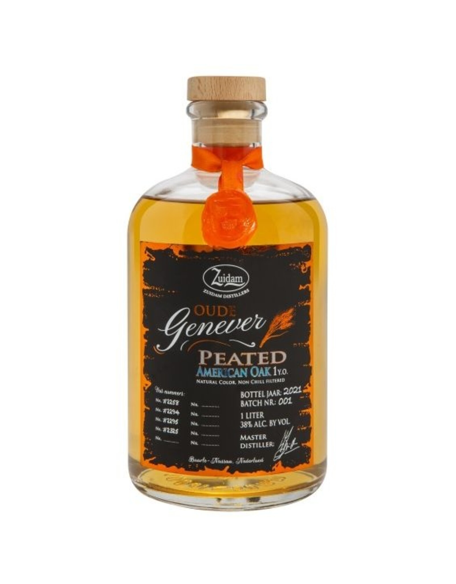 Zuidam Oude Genever 1 jaar Peated American Oak 100cl.