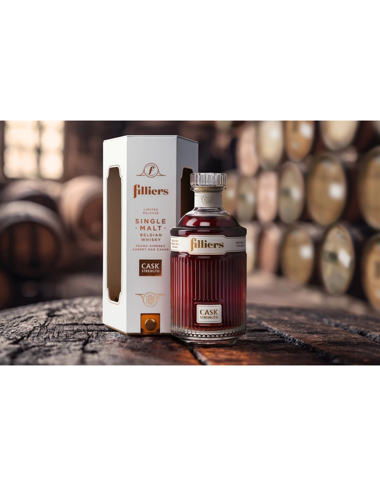 Filliers Distillery Filliers Cask Strength (limited release) 70cl. 58,5%, PX Sherry Cask, Deinze, België (in giftbox)