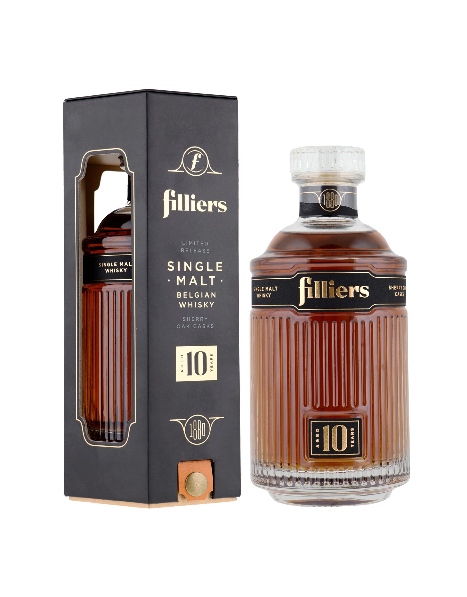Filliers Distillery Filliers Sherry Oak Aged 10 Years Old (limited release) 70cl. 43%, Sherry Cask, Deinze, België (in giftbox)