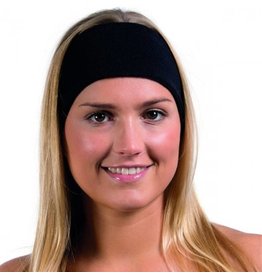 HaarBand  Stretch  8cm breed zwart #