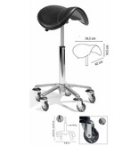 Roller Coaster XL Zadel Aluminium voet H45-65cm