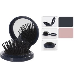 Spiegel en Borstelset opvouwbaar assorti kleur