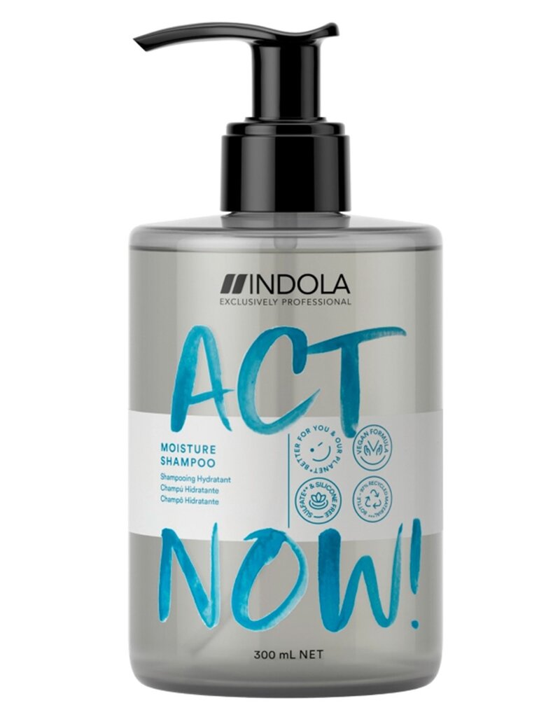 indola Indola Act Now Moisture Hydratant Shampoo 300ml.