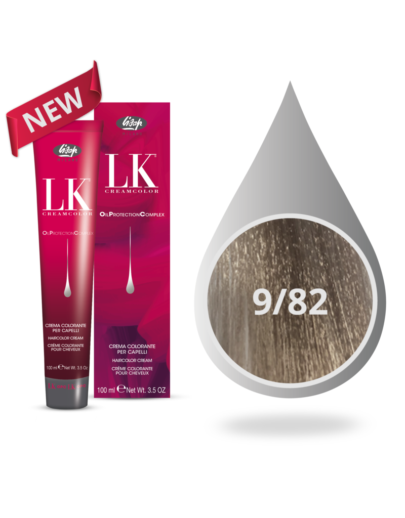 LK OPC verf 9.82  LK OPC HAARVERF 100ml Extra Licht Ash Glanzend Blond.