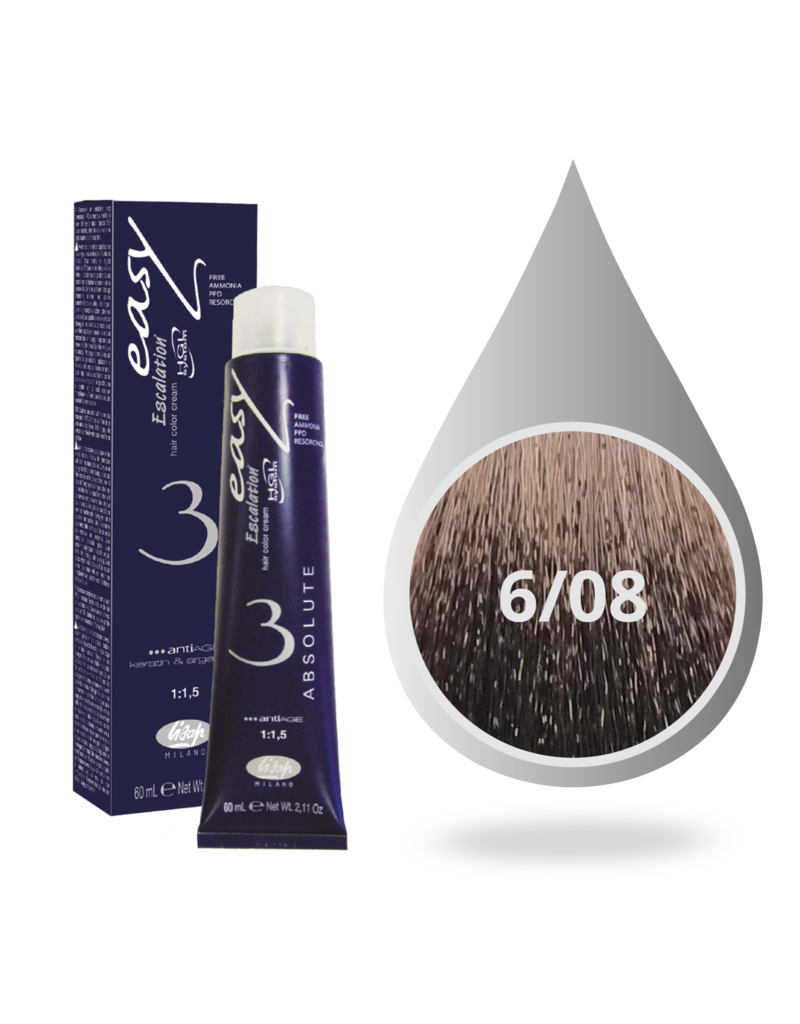 Absolute 6.08 Lisap Absolute 3 verf tube 60ml. DonkerNat.Violet Blond