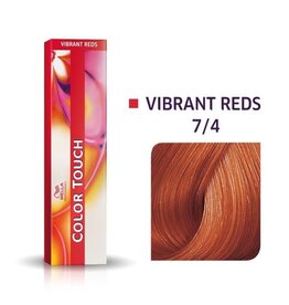 Wella Color Touch 7.4  Color Touch Vibrant Reds  60ml  Midden Blond Rood