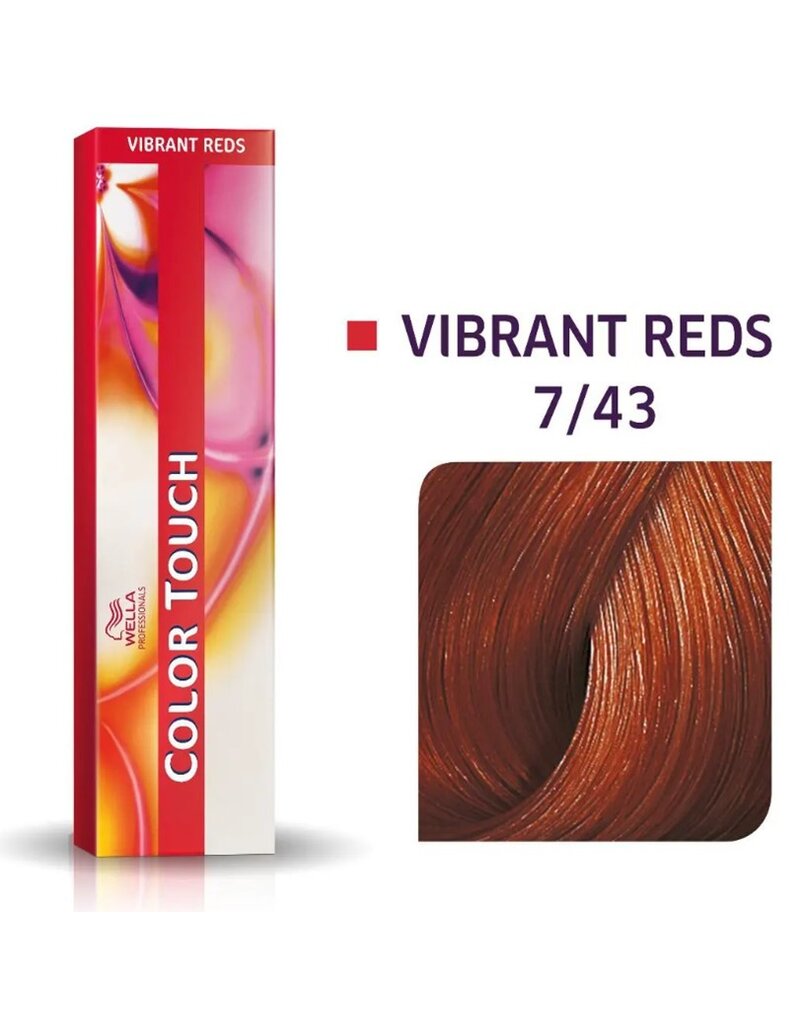 Wella Color Touch 7.43  Color Touch Vibrant Reds 60ml. Midden Blond Rood Goud