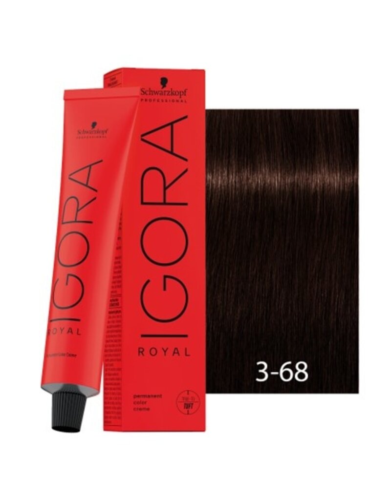 Igora 3-68  Igora Royal 60ml. Donkerbruin Roodbruinrood