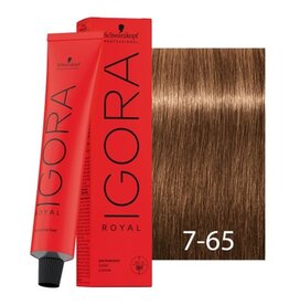 Igora 7.65  Igora Royal 60ml. Middelblond Roodgoud