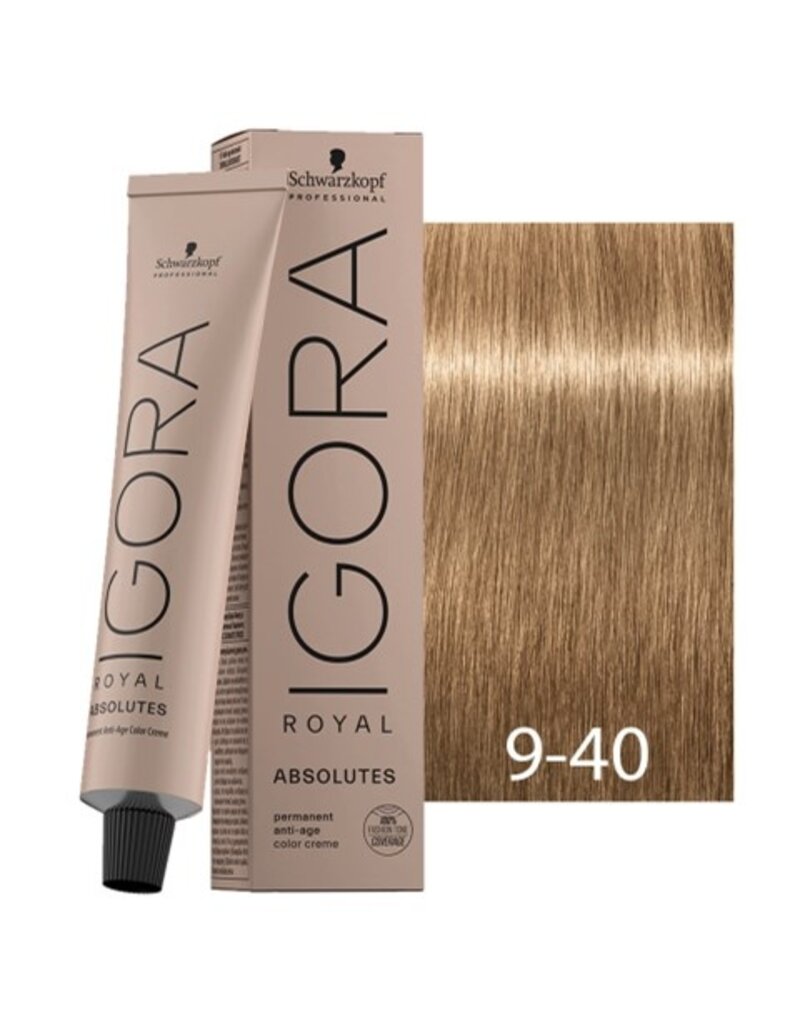 Igora 9.40  Schwarzkopf Absolute 60ml Extra Licht Blond Beige Nat