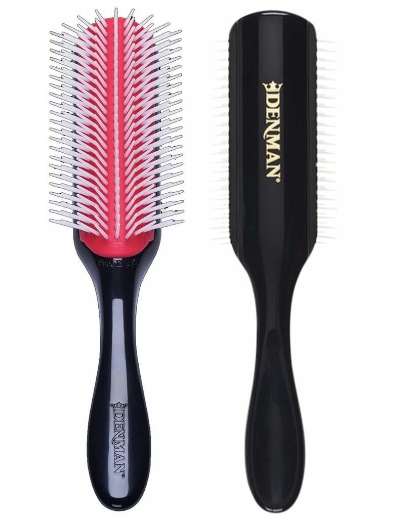 denman Denman D4 Borstel Medium 9 Rij Zwart