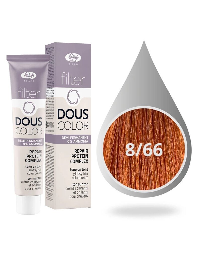 Lisap 8.66 Lisap Filter Douscolor 60ml Intens Licht Koperblond.