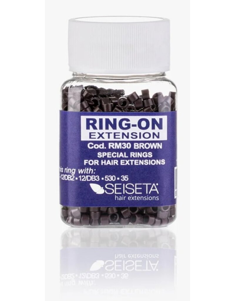 Seiseta Ringen 1000 stuks voor Hair Extensions Kleur Bruin