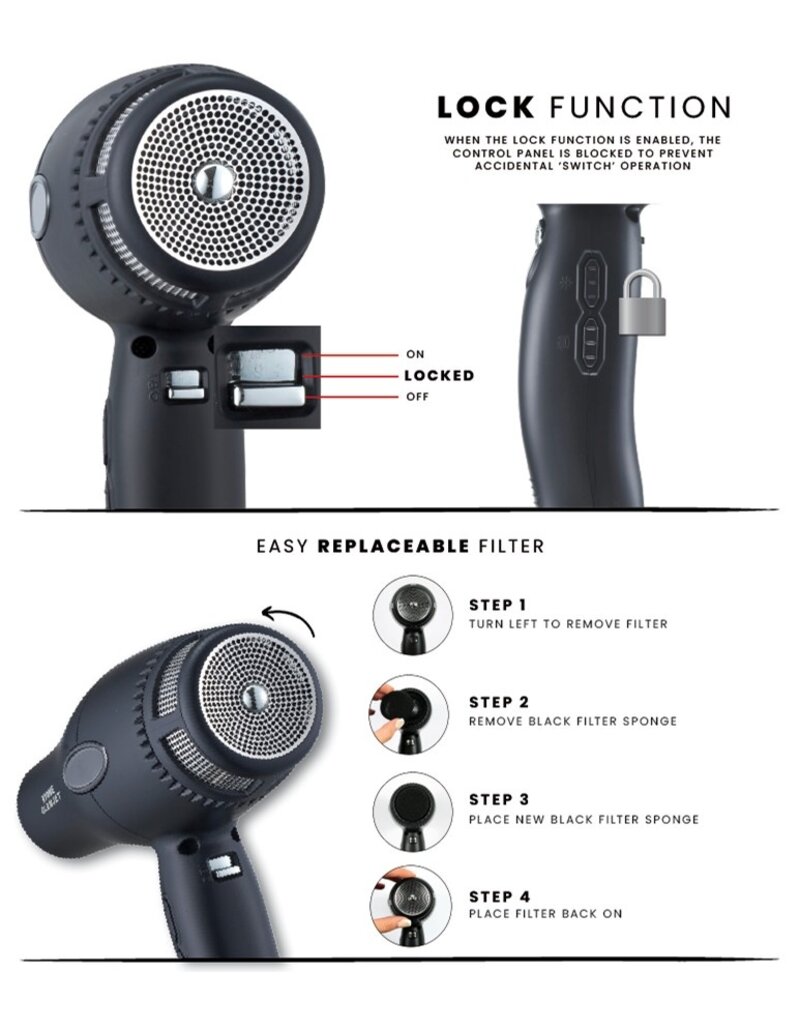 Kyone Kyone Glamjet Brushless Digitale Motor Fohn 400gr