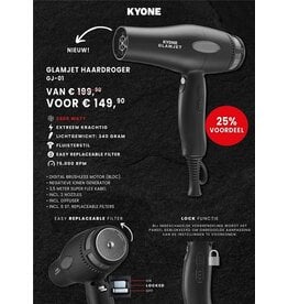 Kyone Kyone Glamjet Brushless Digitale Motor Fohn