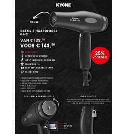 Kyone PRE ORDER Kyone Glamjet Brushless Digitale Motor Fohn