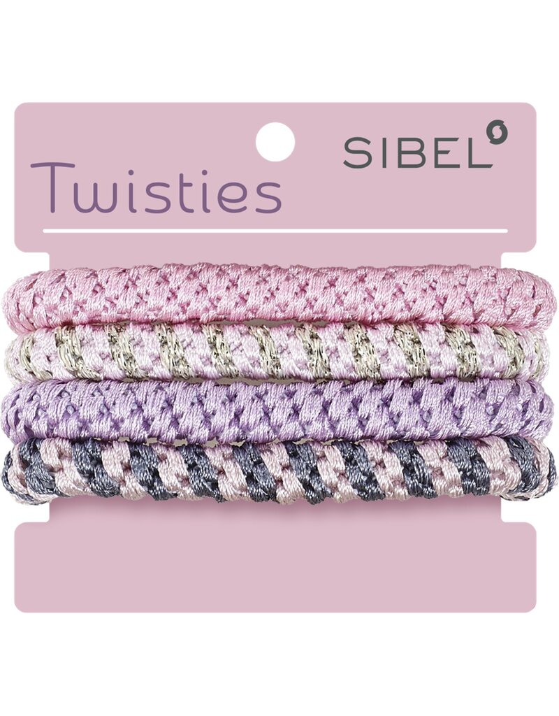 Sibel Sibel Twisties Haar Elastiek Dik 4 Stuks 3 Assorti Kleuren